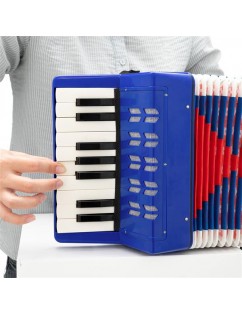 17-Key 8 Bass Kids Accordion Children's Mini Musical Instrument Easy to Learn Music Blue