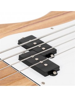 Glarry Fretless Electric Bass Guitar Full Size 4 String for experienced Bass Players Cord Wrench Tool Burlywood