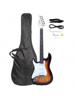 [US-W]Glarry Gst Rosewood Fingerboard Left Hand Electric Guitar   Bag   Strap   Paddle   Rocker   Cable   Wrench Tool Sunset Color