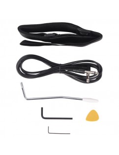 Glarry GST Maple Fingerboard Electric Guitar Bag Shoulder Strap Pick Whammy Bar Cord Wrench Tool Black & White