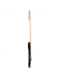 Glarry GST Maple Fingerboard Electric Guitar Bag Shoulder Strap Pick Whammy Bar Cord Wrench Tool Black & White