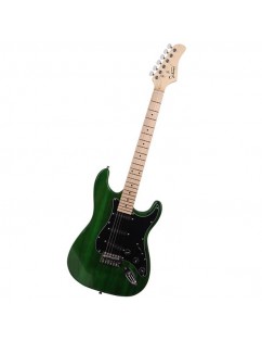 Glarry GST Stylish Electric Guitar Kit with Black Pickguard Green