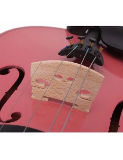 New 1/2 Acoustic Violin Case Bow Rosin Pink