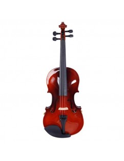 Glarry 4/4 Acoustic Violin Case Bow Rosin Strings Tuner Shoulder Rest  Natural