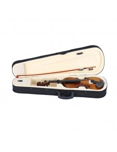 [US-W]New 3/4 Acoustic Violin Case Bow Rosin Natural