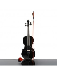 New 3/4 Acoustic Violin Case Bow Rosin Black
