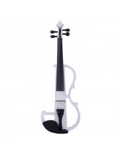 High-grade 8 Pattern Electroacoustic Violin Kit (Case   Bow   Rosin) White