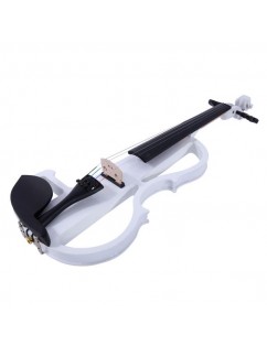 High-grade 8 Pattern Electroacoustic Violin Kit (Case   Bow   Rosin) White