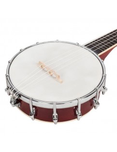 Exquisite Professional 4-string Banjo Set Wood Color