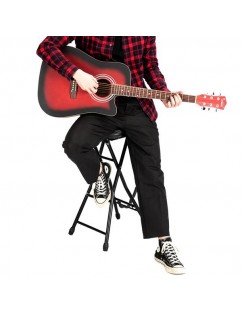 Glarry Foldable Guitar Stand Playing Stool Stand Footstool