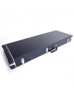 [US-W]Glarry ST High Grade Electric Guitar Square Hard Case Microgroove Flat Black